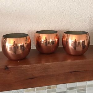 Set of 3 Copper Votives